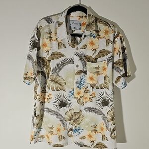 SOLEMAR‎ ALOHAS Hawaiian Floral Men's Shirt. SIZE LARGE.